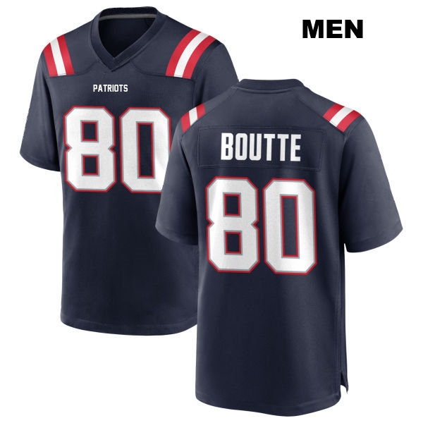 Kayshon Boutte New England Patriots Mens Home Number 80 Stitched Navy Game Football Jersey