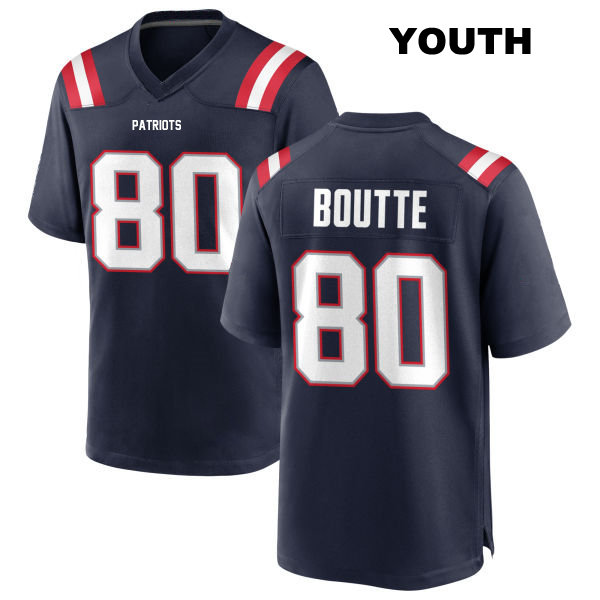 Home Kayshon Boutte New England Patriots Youth Number 80 Stitched Navy Game Football Jersey
