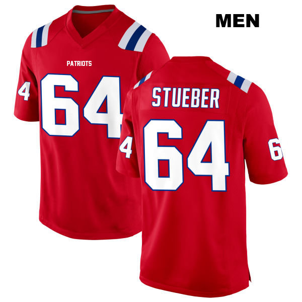 Andrew Stueber New England Patriots Alternate Mens Stitched Number 64 Red Game Football Jersey