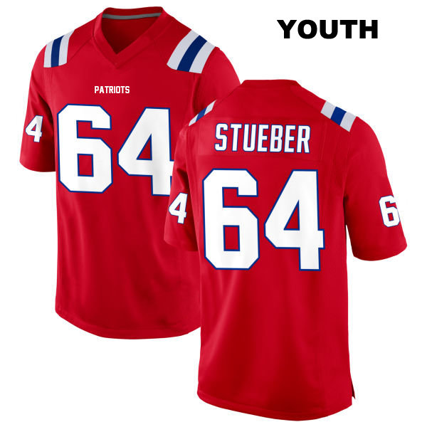 Andrew Stueber New England Patriots Alternate Youth Stitched Number 64 Red Game Football Jersey
