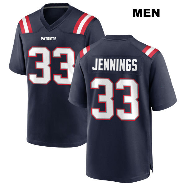 Anfernee Jennings New England Patriots Home Mens Stitched Number 33 Navy Game Football Jersey