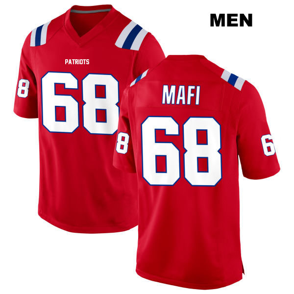 Atonio Mafi Alternate New England Patriots Mens Stitched Number 68 Red Game Football Jersey