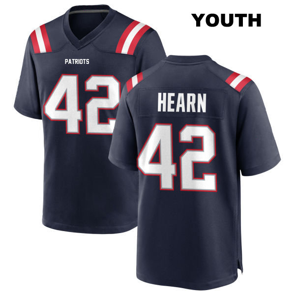 Azizi Hearn New England Patriots Youth Home Number 42 Stitched Navy Game Football Jersey