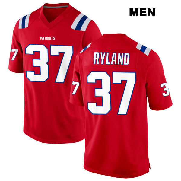 Chad Ryland Stitched New England Patriots Mens Alternate Number 37 Red Game Football Jersey