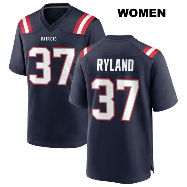 Home Chad Ryland New England Patriots Stitched Womens Number 37 Navy Game Football Jersey