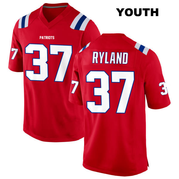 Chad Ryland New England Patriots Stitched Youth Alternate Number 37 Red Game Football Jersey