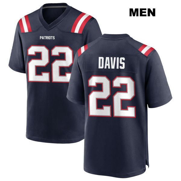Cody Davis New England Patriots Home Mens Stitched Number 22 Navy Game Football Jersey