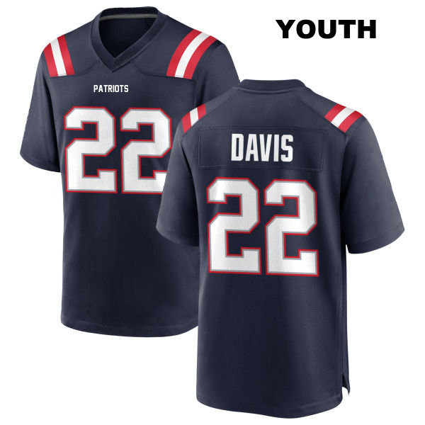 Cody Davis New England Patriots Stitched Youth Number 22 Home Navy Game Football Jersey