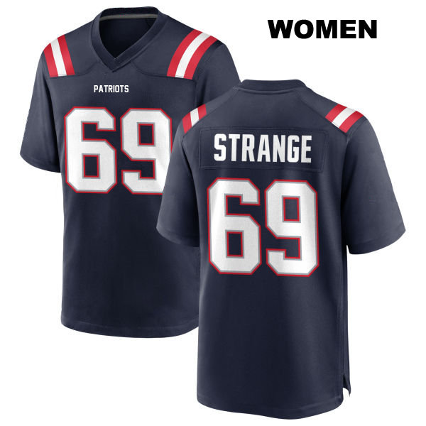 Cole Strange New England Patriots Womens Home Number 69 Stitched Navy Game Football Jersey