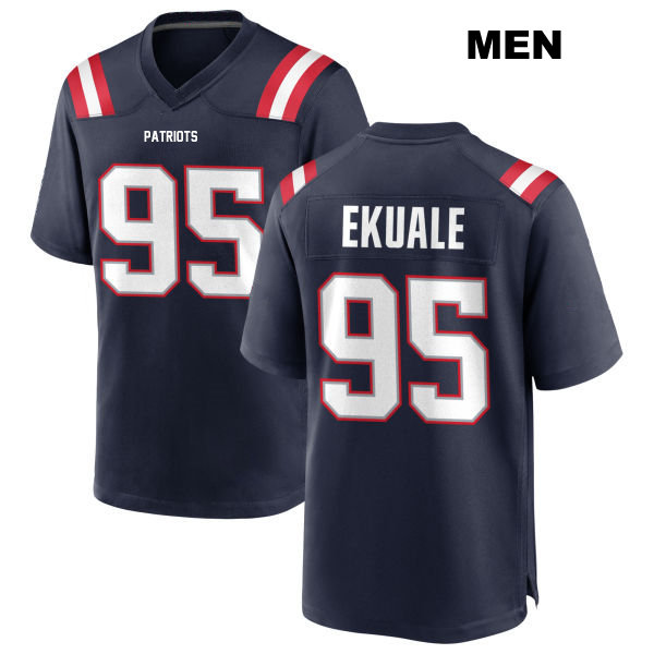 Daniel Ekuale New England Patriots Mens Number 95 Home Stitched Navy Game Football Jersey