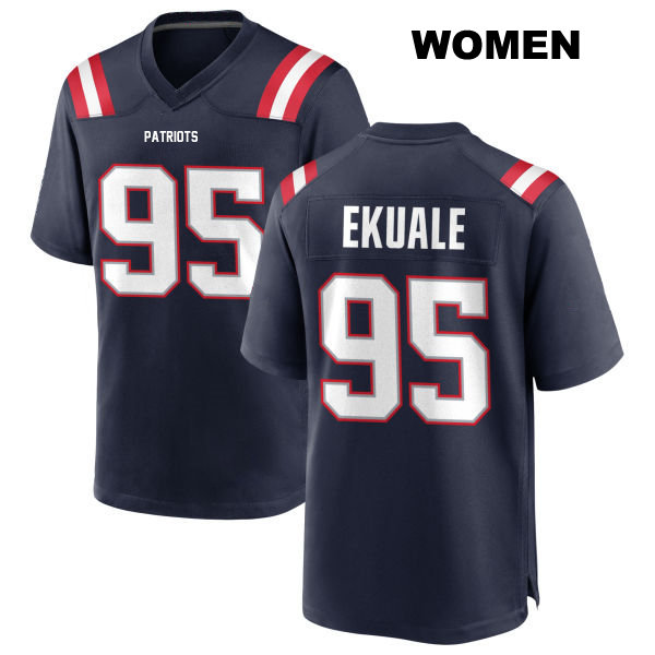 Daniel Ekuale New England Patriots Stitched Womens Number 95 Home Navy Game Football Jersey