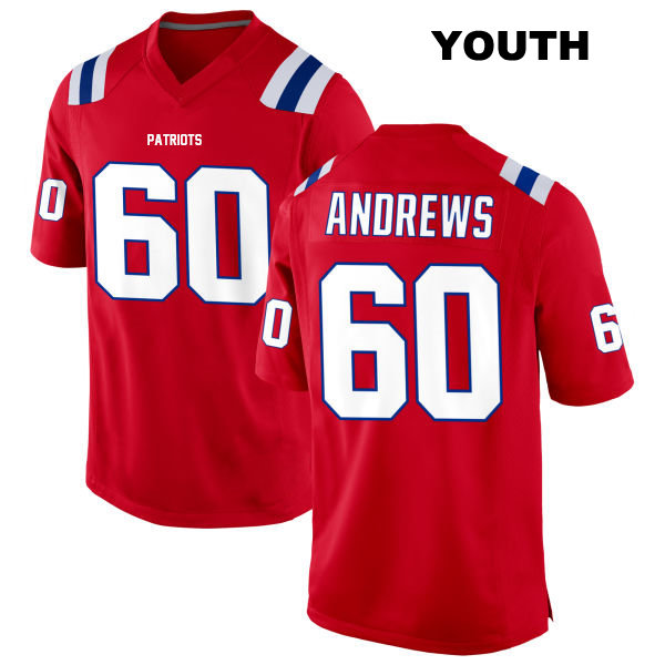 David Andrews Stitched New England Patriots Alternate Youth Number 60 Red Game Football Jersey