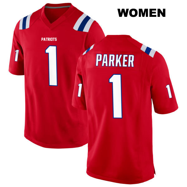 Alternate DeVante Parker Stitched New England Patriots Womens Number 1 Red Game Football Jersey
