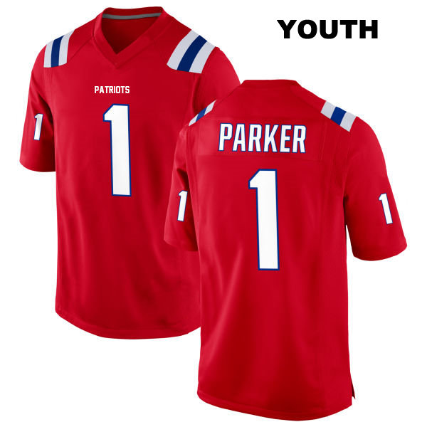DeVante Parker Stitched New England Patriots Alternate Youth Number 1 Red Game Football Jersey