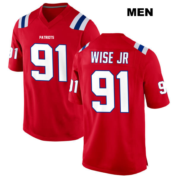 Deatrich Wise Jr. Alternate New England Patriots Stitched Mens Number 91 Red Game Football Jersey