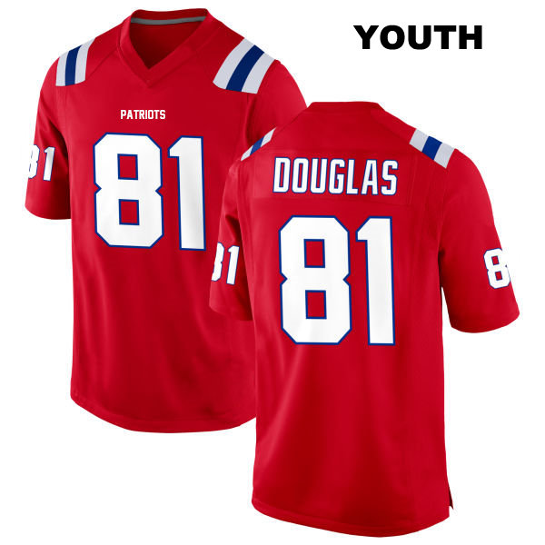 Demario Douglas New England Patriots Stitched Youth Number 81 Alternate Red Game Football Jersey