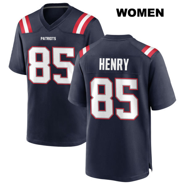 Hunter Henry Home New England Patriots Womens Stitched Number 85 Navy Game Football Jersey