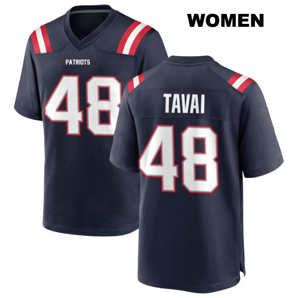 Jahlani Tavai New England Patriots Womens Stitched Number 48 Home Navy Game Football Jersey