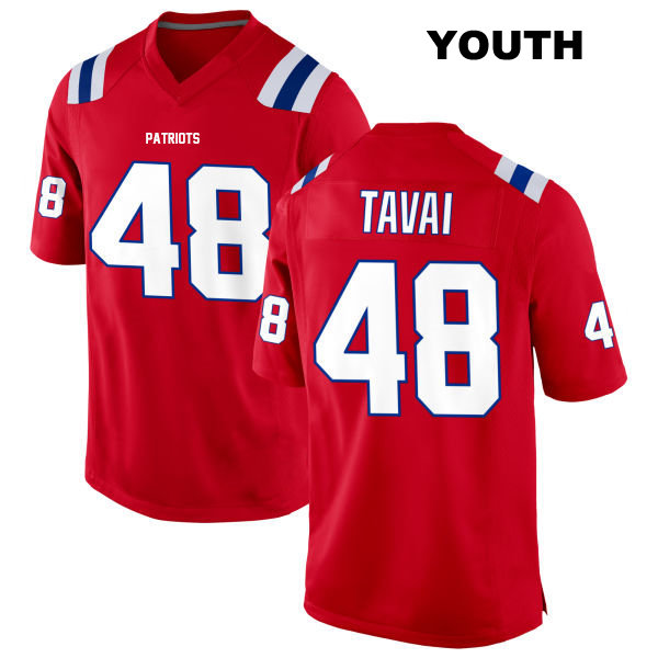 Jahlani Tavai New England Patriots Youth Alternate Stitched Number 48 Red Game Football Jersey