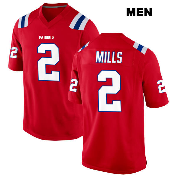 Jalen Mills Stitched New England Patriots Mens Number 2 Alternate Red Game Football Jersey