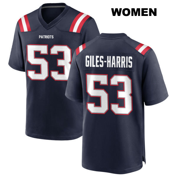 Joe Giles-Harris New England Patriots Home Womens Number 53 Stitched Navy Game Football Jersey
