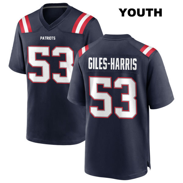 Joe Giles-Harris Stitched New England Patriots Youth Home Number 53 Navy Game Football Jersey