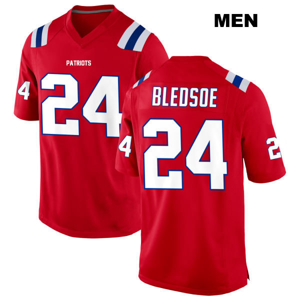 Joshuah Bledsoe New England Patriots Alternate Mens Stitched Number 24 Red Game Football Jersey