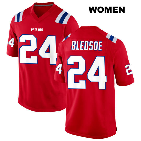Stitched Joshuah Bledsoe Alternate New England Patriots Womens Number 24 Red Game Football Jersey