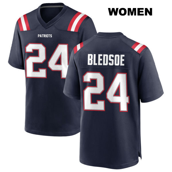 Home Joshuah Bledsoe New England Patriots Womens Number 24 Stitched Navy Game Football Jersey