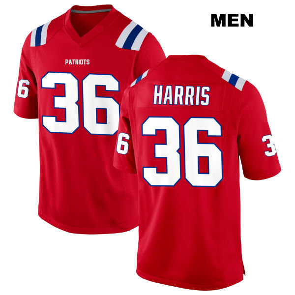 Kevin Harris Alternate New England Patriots Mens Number 36 Stitched Red Game Football Jersey