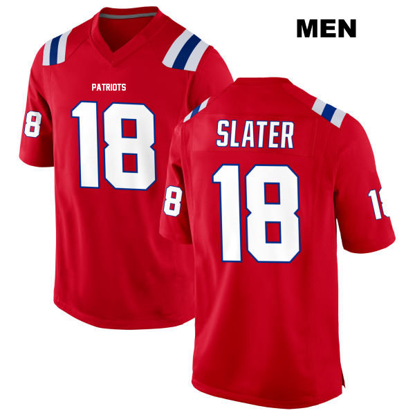 Matthew Slater Stitched New England Patriots Mens Alternate Number 18 Red Game Football Jersey