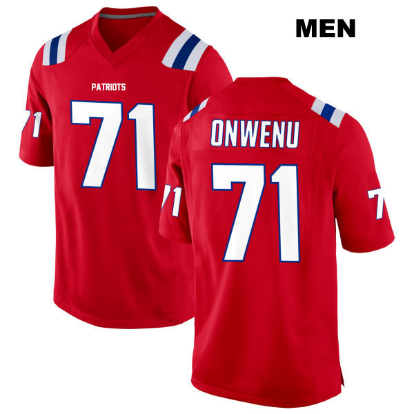 Stitched Mike Onwenu Alternate New England Patriots Mens Number 71 Red Game Football Jersey