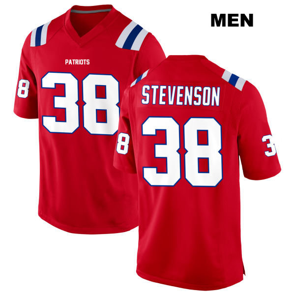 Rhamondre Stevenson Stitched New England Patriots Mens Alternate Number 38 Red Game Football Jersey