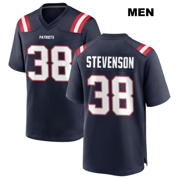 Stitched Rhamondre Stevenson Home New England Patriots Mens Number 38 Navy Game Football Jersey