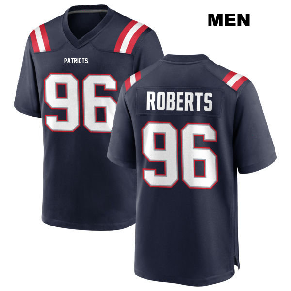 Sam Roberts Stitched New England Patriots Mens Number 96 Home Navy Game Football Jersey