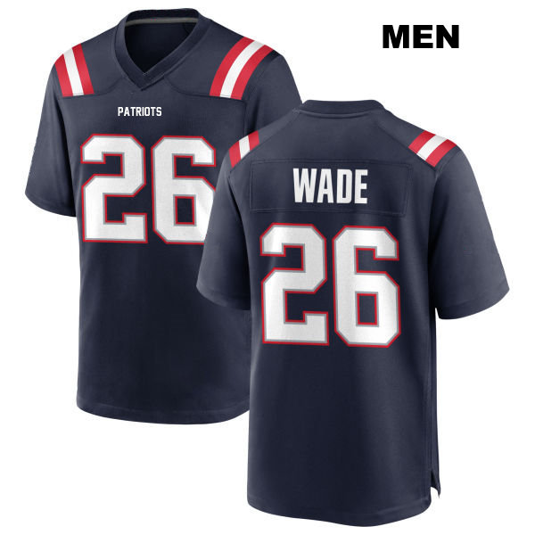 Shaun Wade Home New England Patriots Mens Number 26 Stitched Navy Game Football Jersey