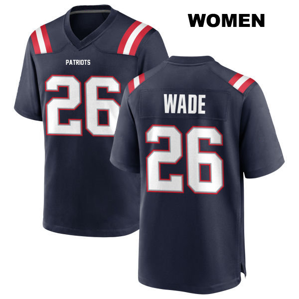 Shaun Wade New England Patriots Stitched Womens Number 26 Home Navy Game Football Jersey