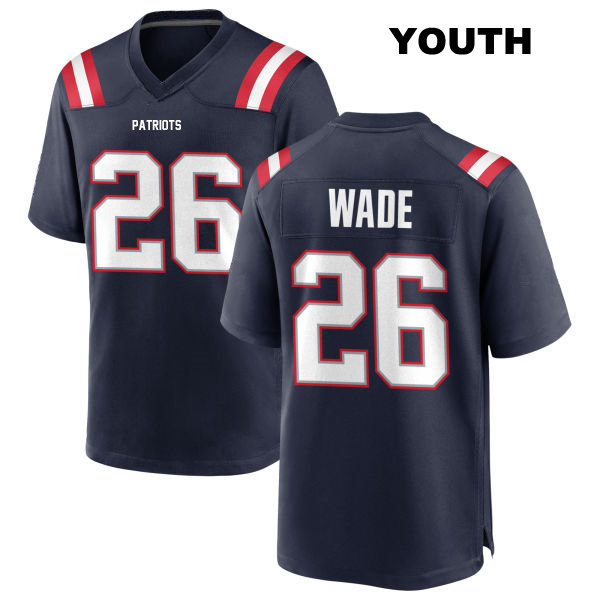 Shaun Wade New England Patriots Stitched Youth Home Number 26 Navy Game Football Jersey