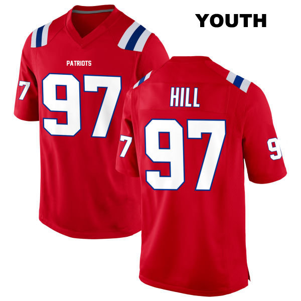 Trysten Hill New England Patriots Alternate Youth Stitched Number 97 Red Game Football Jersey