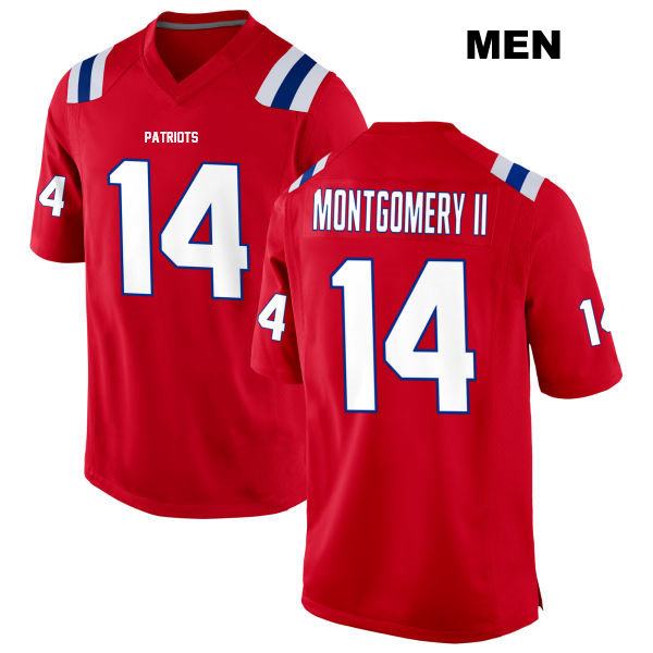 Ty Montgomery II New England Patriots Stitched Mens Alternate Number 14 Red Game Football Jersey