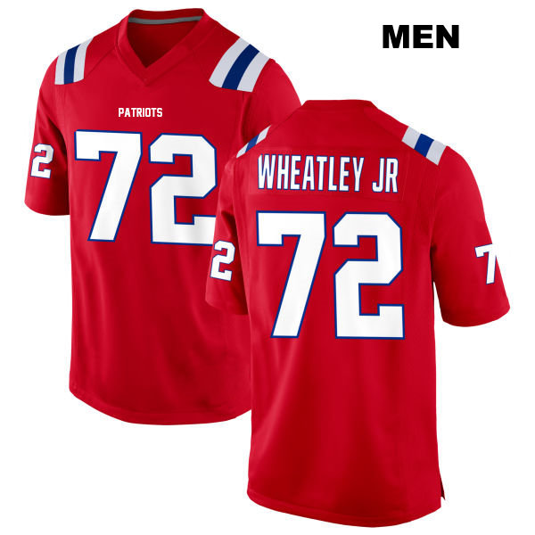 Tyrone Wheatley Jr. New England Patriots Mens Alternate Number 72 Stitched Red Game Football Jersey