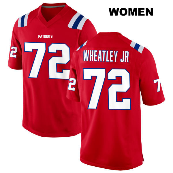 Tyrone Wheatley Jr. New England Patriots Womens Alternate Stitched Number 72 Red Game Football Jersey